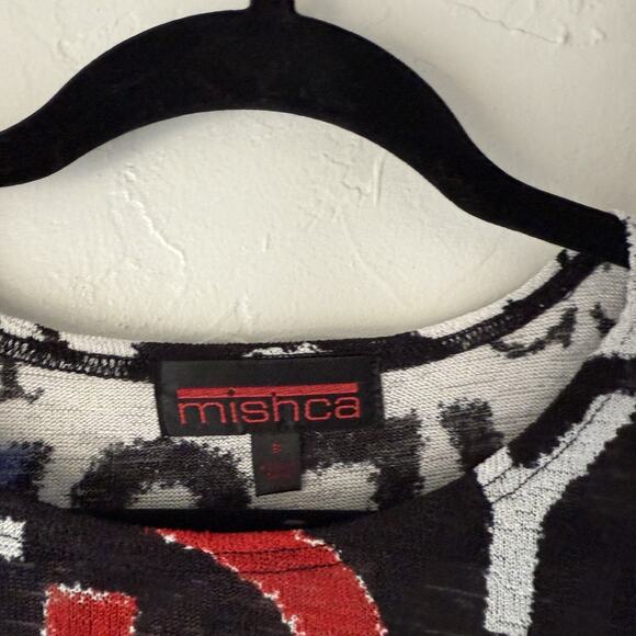 Mishca Dress Y2k City Small Black White‎ Red Long Sleeve Lace Yes Print Dress - Picture 4 of 9